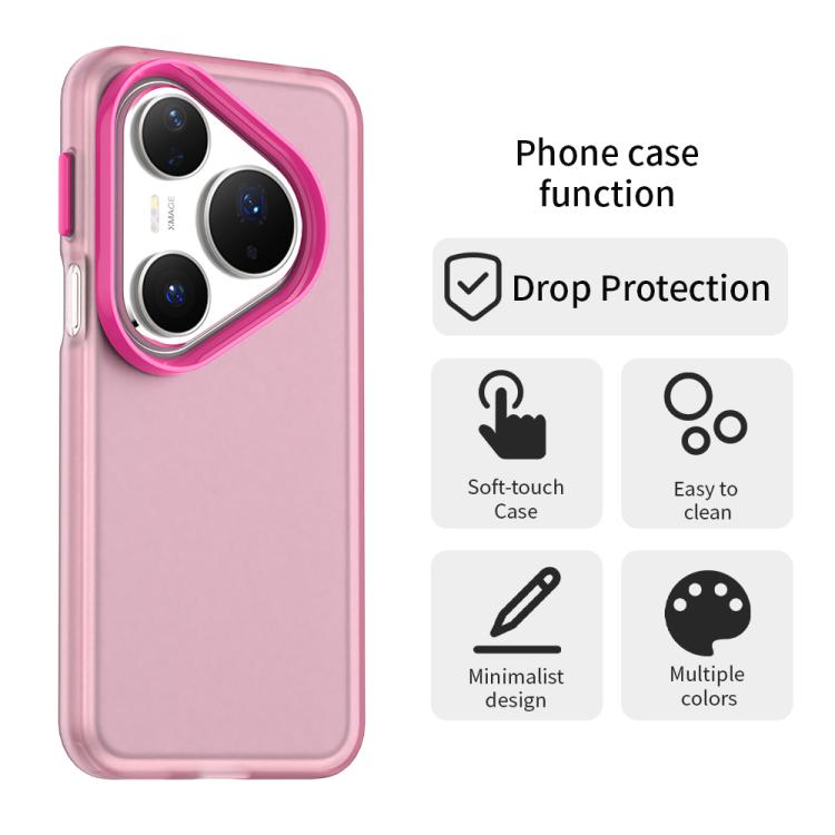 Funda híbrida de TPU a prueba de golpes para Huawei Pura 80 Pro Candy PC (roja)