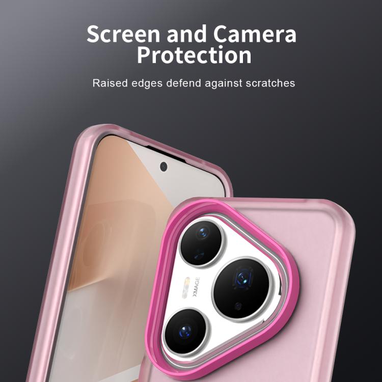 Funda híbrida de TPU a prueba de golpes para Huawei Pura 80 Pro Candy PC (roja)