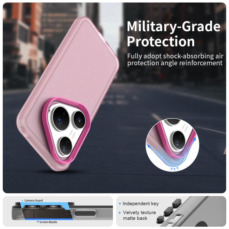 Funda híbrida de TPU a prueba de golpes para Huawei Pura 80 Pro Candy PC (roja)
