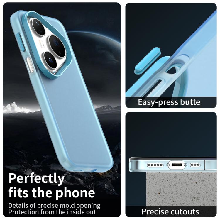 Funda híbrida de TPU a prueba de golpes para Huawei Pura 80 Pro Candy PC (azul)