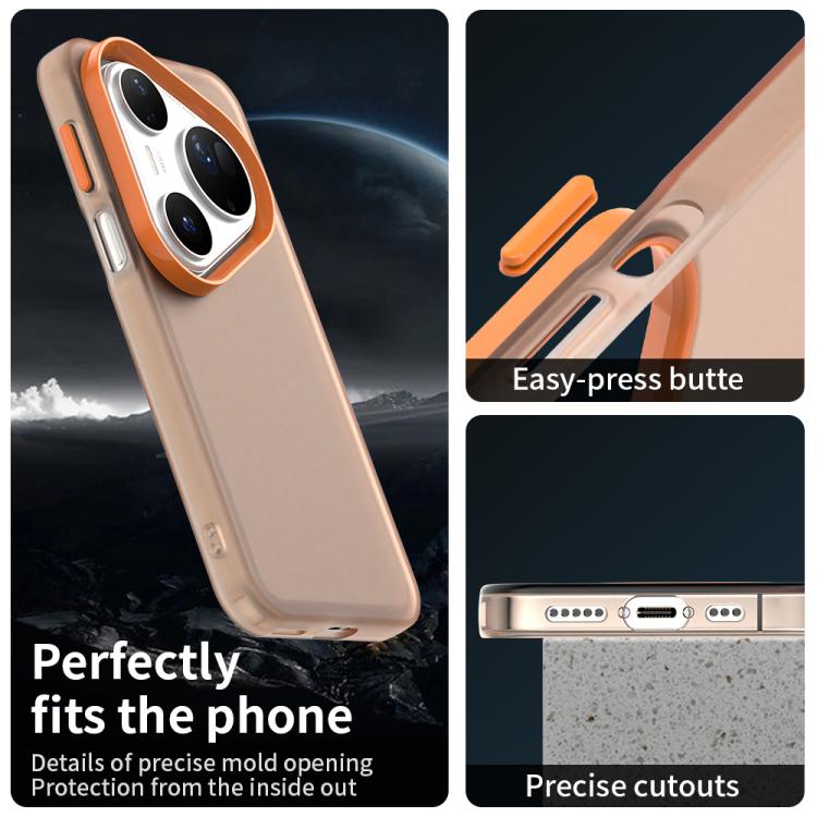 Funda híbrida de TPU y PC Candy para Huawei Pura 80 Ultra (naranja)