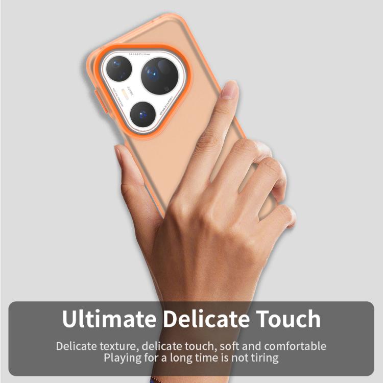 Funda híbrida de TPU y PC Candy para Huawei Pura 80 Ultra (naranja)