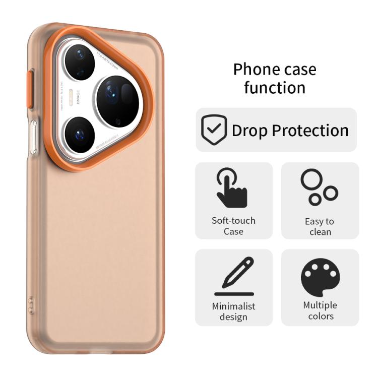 Funda híbrida de TPU y PC Candy para Huawei Pura 80 Ultra (naranja)