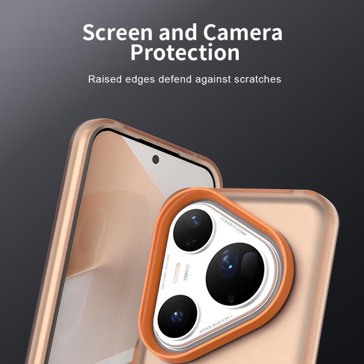 Funda híbrida de TPU y PC Candy para Huawei Pura 80 Ultra (naranja)