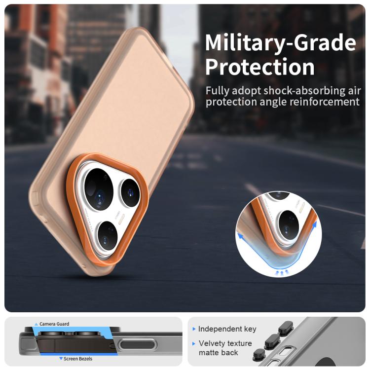 Funda híbrida de TPU y PC Candy para Huawei Pura 80 Ultra (naranja)