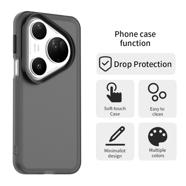 Funda híbrida de TPU y PC a prueba de golpes para Huawei Pura 80 Ultra Candy (negra)