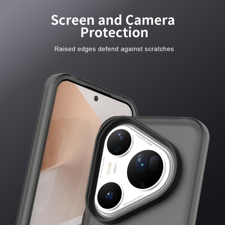 Funda híbrida de TPU y PC a prueba de golpes para Huawei Pura 80 Ultra Candy (negra)