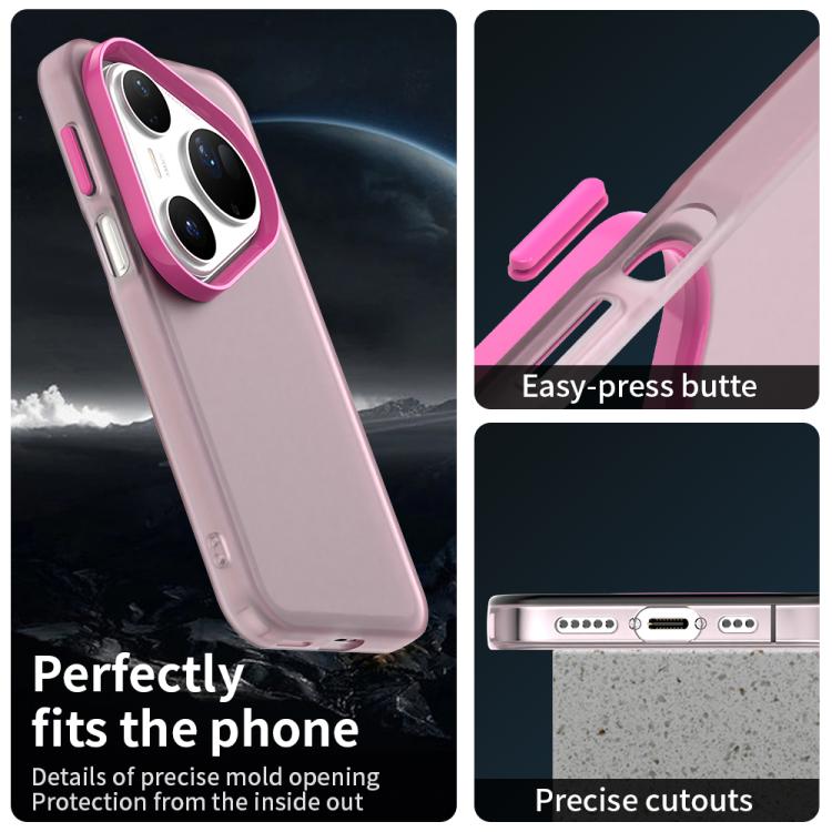 Funda híbrida de TPU y PC a prueba de golpes para Huawei Pura 80 Ultra Candy (roja)