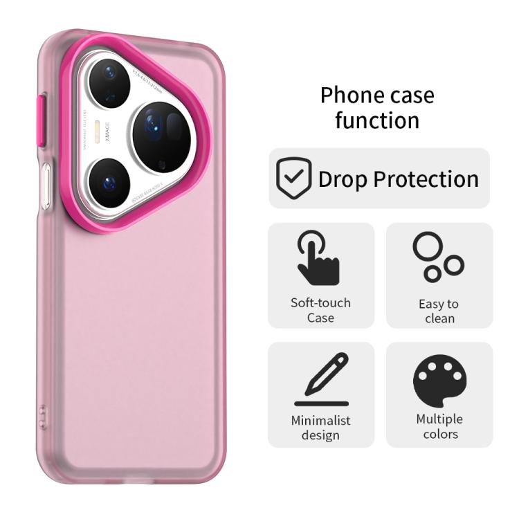 Funda híbrida de TPU y PC a prueba de golpes para Huawei Pura 80 Ultra Candy (roja)