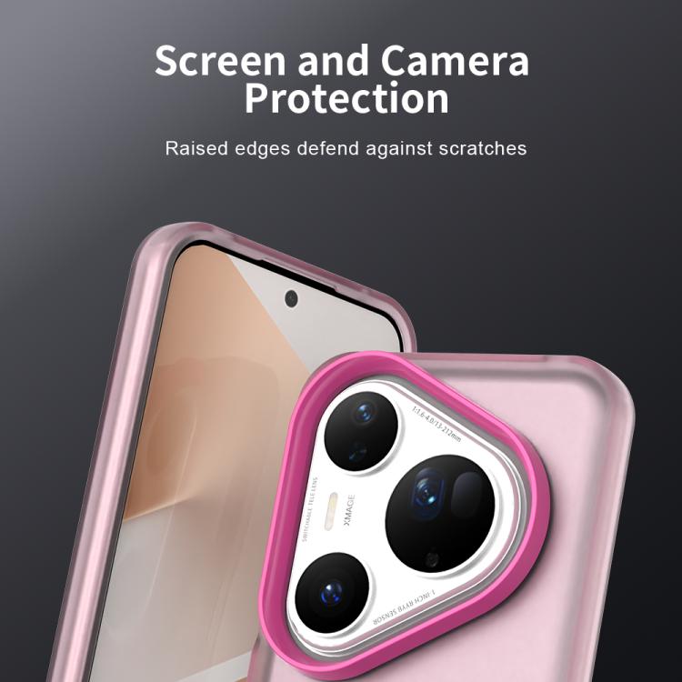 Funda híbrida de TPU y PC a prueba de golpes para Huawei Pura 80 Ultra Candy (roja)