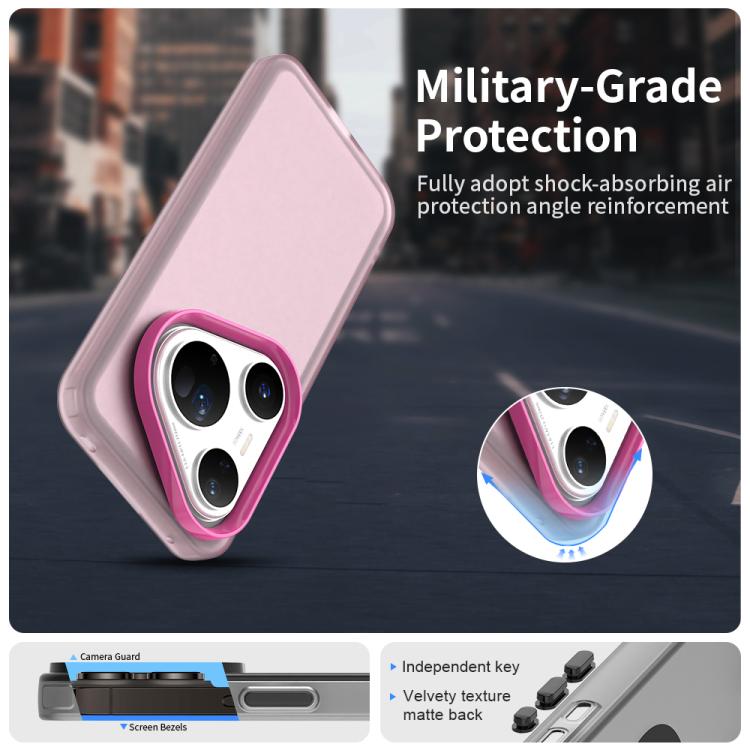 Funda híbrida de TPU y PC a prueba de golpes para Huawei Pura 80 Ultra Candy (roja)