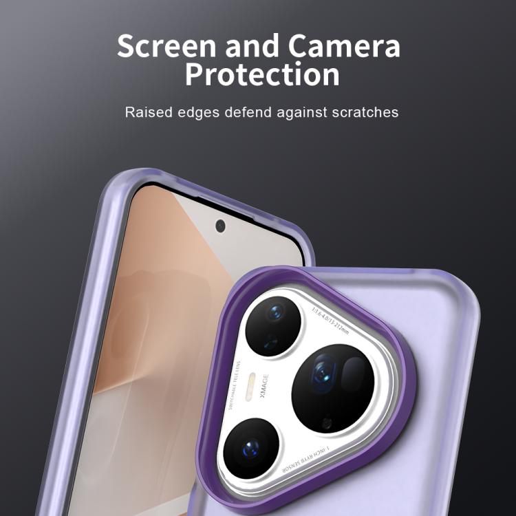 Funda híbrida de TPU a prueba de golpes para Huawei Pura 80 Ultra Candy (morado)