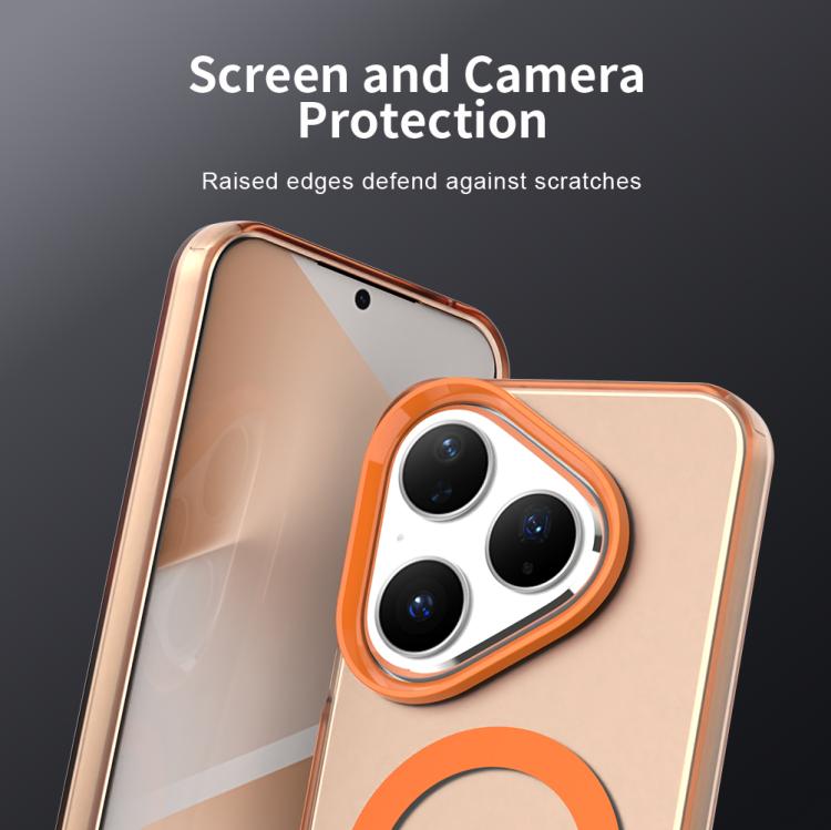 Funda híbrida de TPU y PC con Magsafe Candy para Huawei Pura 80 (naranja)