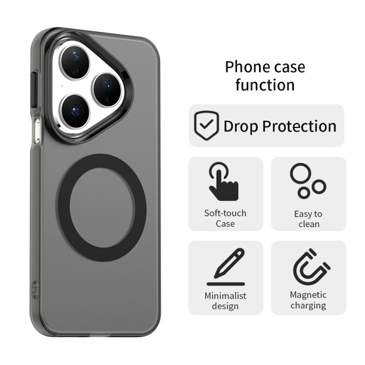 Funda híbrida de TPU y PC con Magsafe Candy para Huawei Pura 80 (negra)