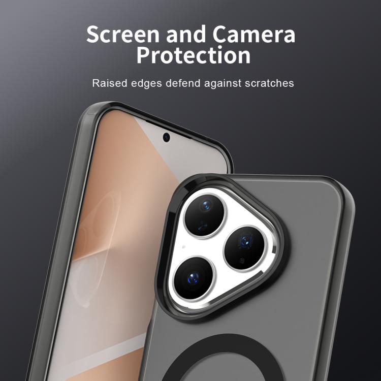 Funda híbrida de TPU y PC con Magsafe Candy para Huawei Pura 80 (negra)