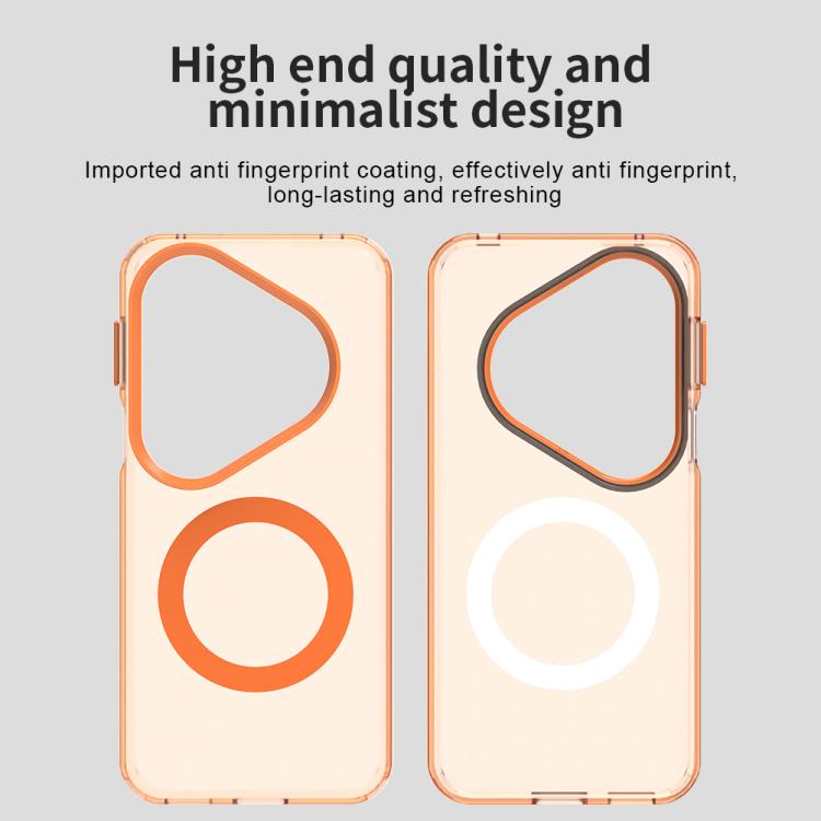 Funda híbrida de TPU para Huawei Pura 80 Pro Candy Magsafe PC (naranja)