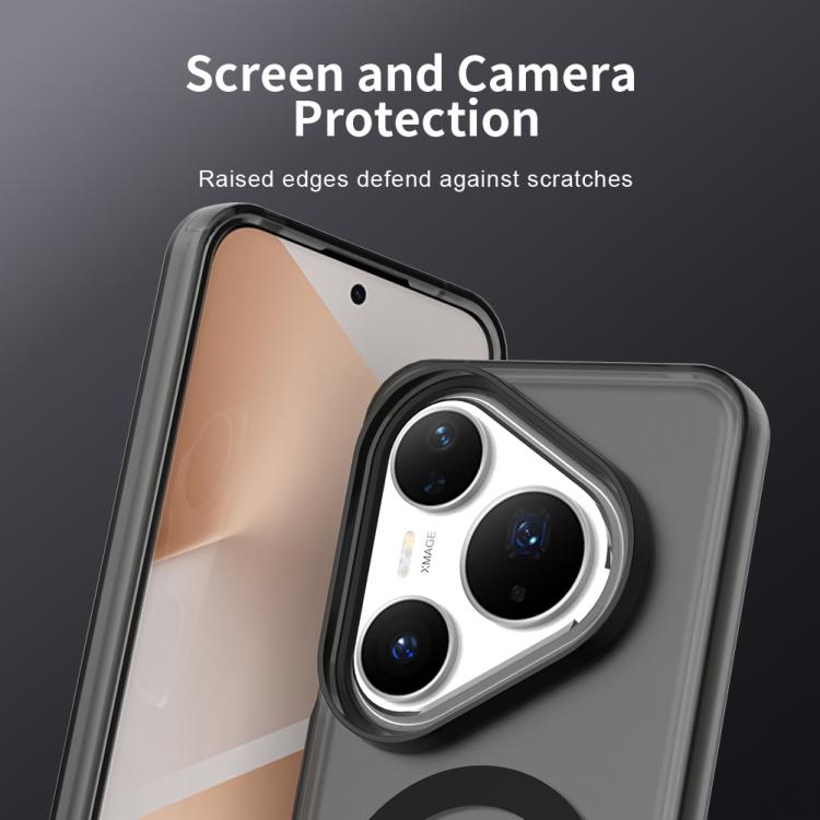 Funda híbrida de TPU y PC con Magsafe Candy para Huawei Pura 80 Pro (negra)