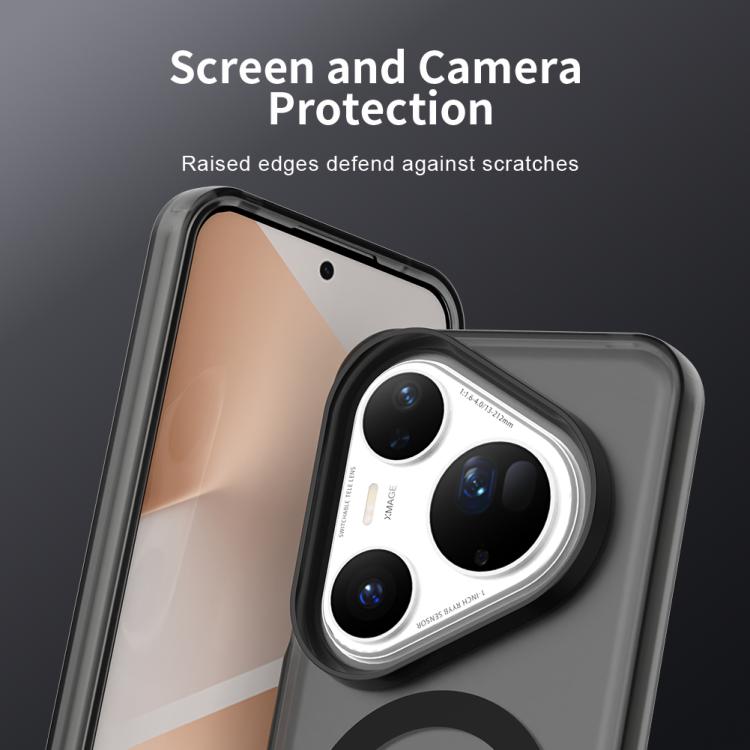 Funda híbrida de TPU y PC con Magsafe Candy para Huawei Pura 80 Ultra (negra)