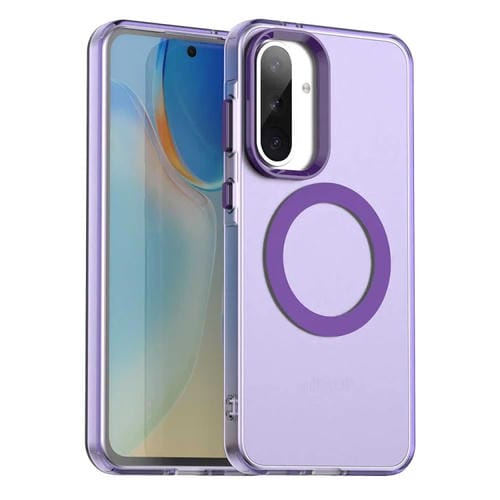 Funda híbrida TPU y PC con Protección Magsafe Candy para Samsung Galaxy A36 5G (Morada)
