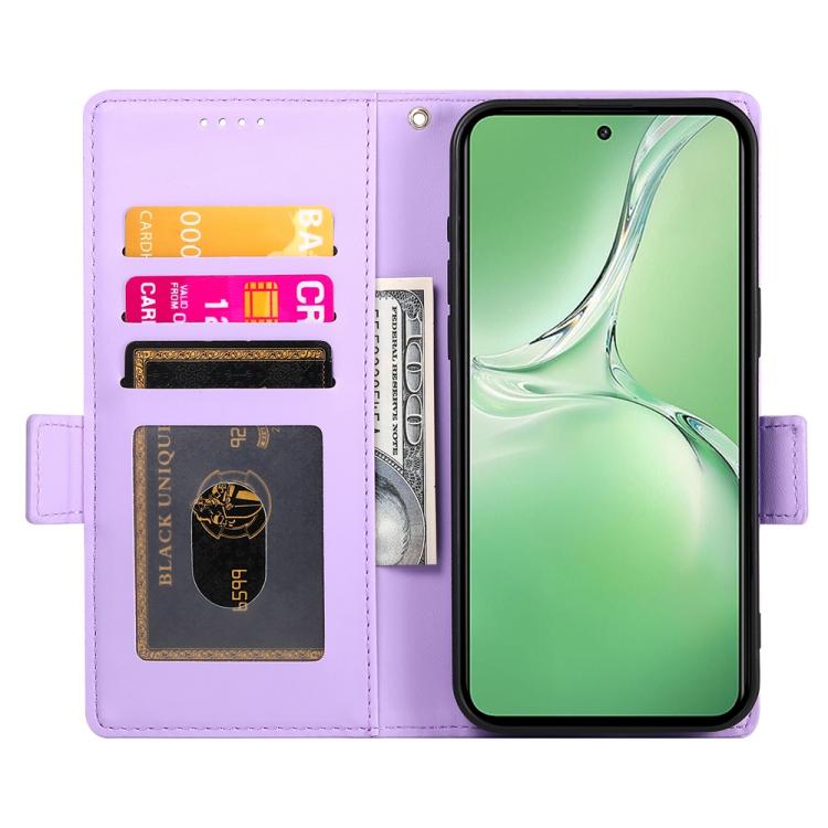 Funda de Cuero Esmerilado con Hebilla Lateral Magnética para OnePlus 13R Ace 5 Ace 5 Pro (Morado)