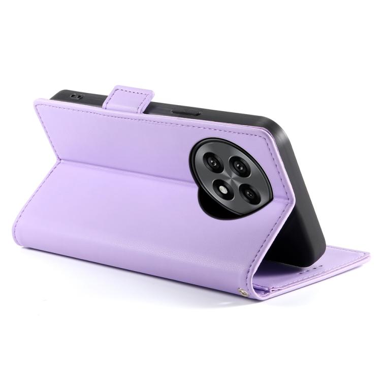 Funda de Cuero Esmerilado con Hebilla Lateral Magnética para OnePlus 13R Ace 5 Ace 5 Pro (Morado)