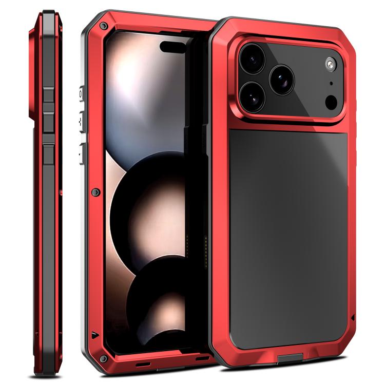 Funda impermeable IP54 a prueba de golpes para iPhone 17 Pro (roja)