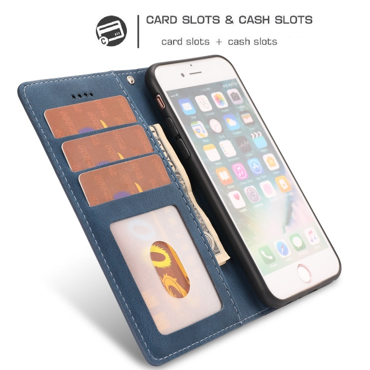 Funda de Piel de Becerro para iPhone 16E con Textura de Piel de Fantasía (Azul)