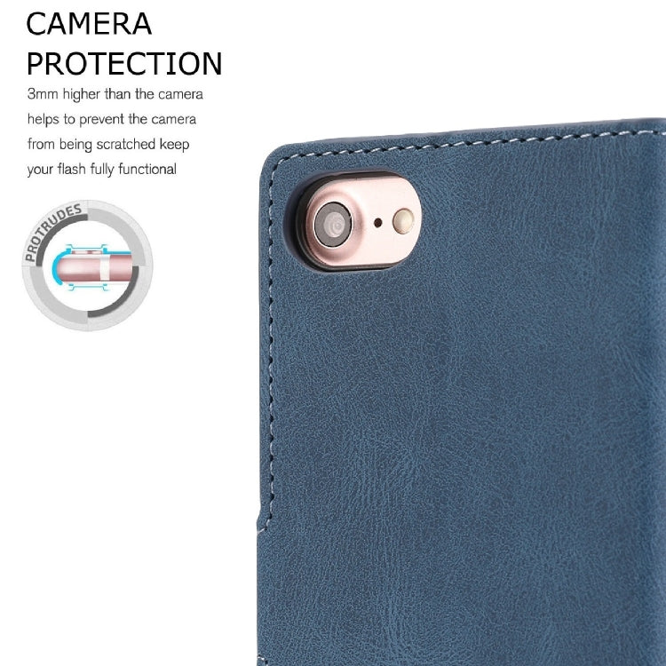 Funda de Piel de Becerro para iPhone 16E con Textura de Piel de Fantasía (Azul)