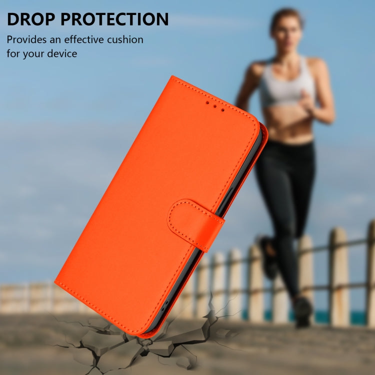 Funda de Piel para OnePlus 9 con Cordón (Naranja)