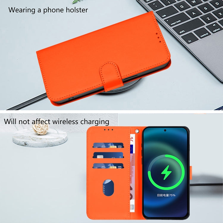 Funda de Piel para OnePlus 9 con Cordón (Naranja)