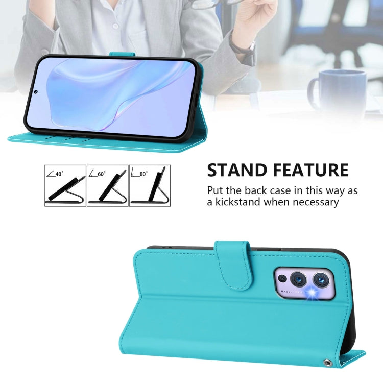 Funda de Piel OnePlus 9 con Tacto Suave y Color Liso (Azul Lago)