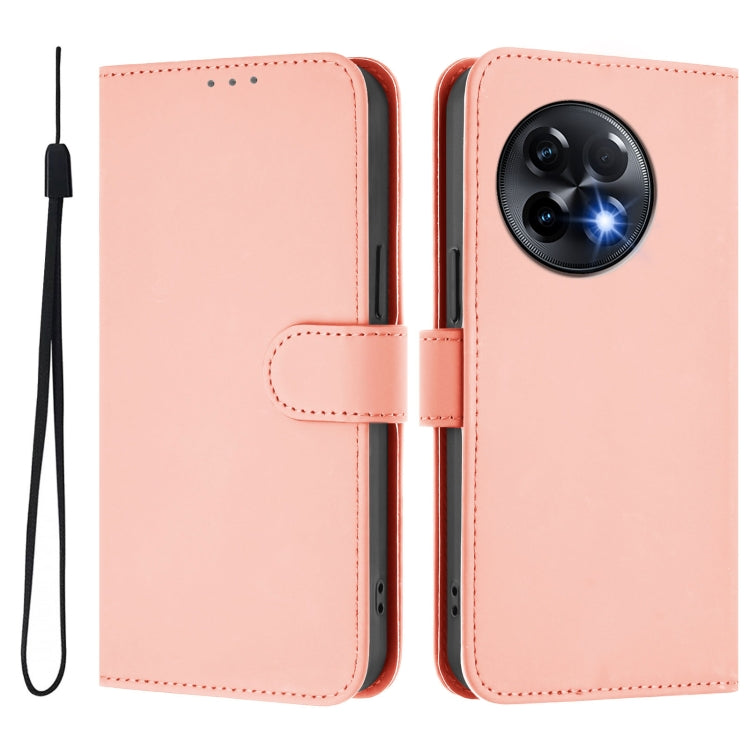 Funda de Cuero con Cordón para OnePlus 11R 5G con Tacto de Piel (Rosa)