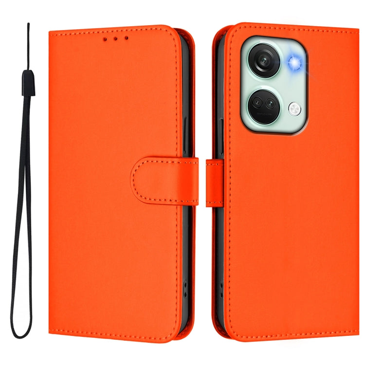 Funda de Piel Sintética con Cordón para OnePlus Nord 3/Ace 2V (Naranja)
