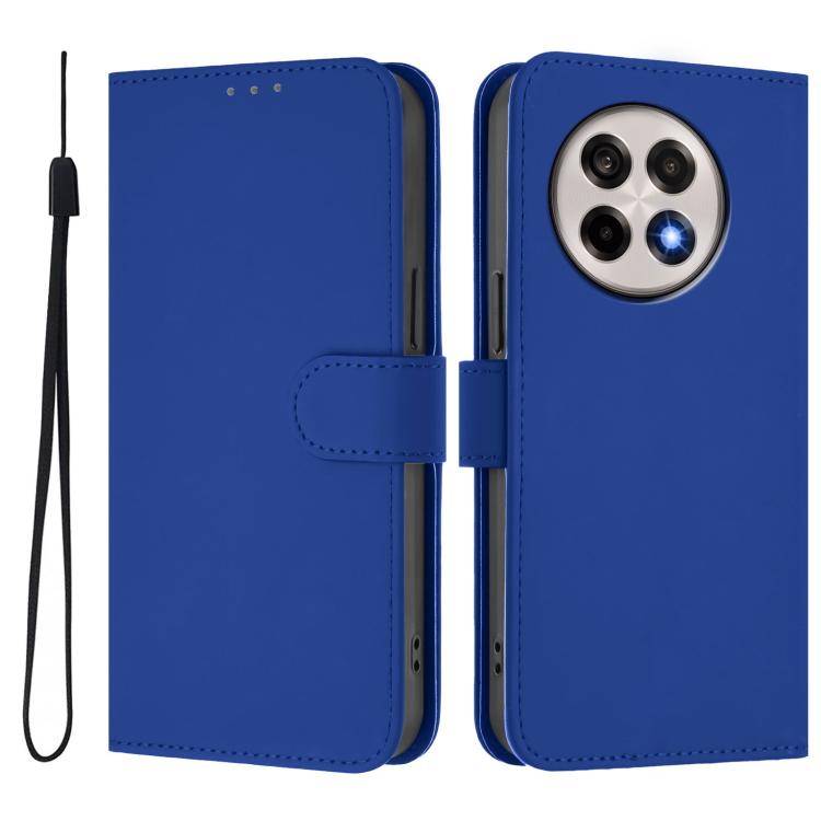 Funda de Cuero con Cordón para OnePlus Ace 5 Pro / Ace 5 / 13R (Azul Oscuro)