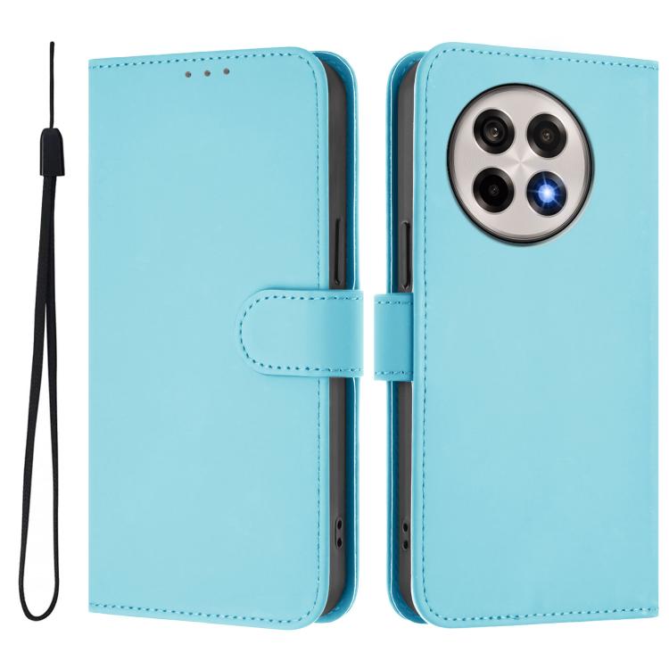 Funda de Cuero con Cordón para OnePlus Ace 5 Pro / Ace 5 / 13R (Azul Cielo)