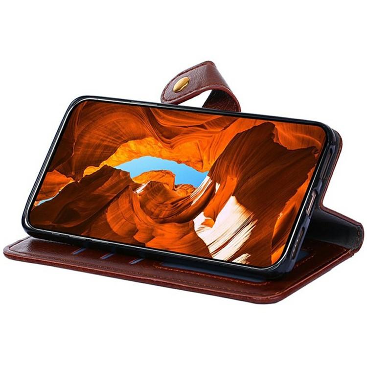 Funda de cuero con cremallera para Samsung Galaxy Xcover 7 Pro 5G (marrón)