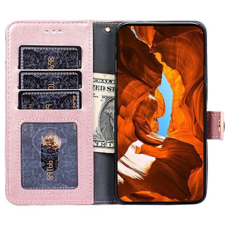 Funda de cuero con cremallera para Samsung Galaxy Xcover 7 Pro 5G (oro rosa)