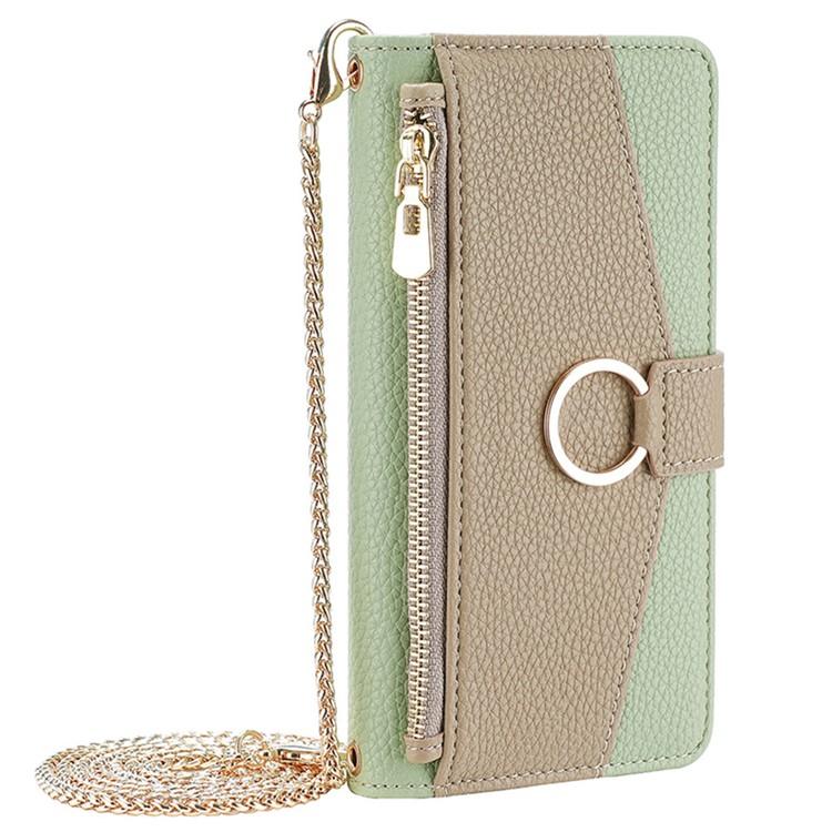 Funda de cuero con textura de lichi cruzada para Samsung Galaxy Xcover 7 Pro 5G (verde)