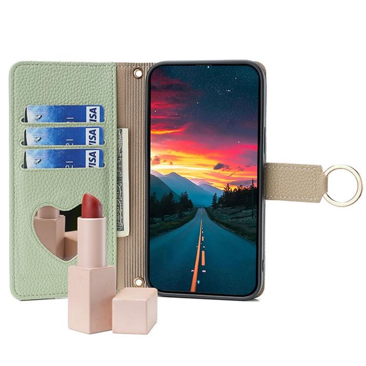 Funda de cuero con textura de lichi cruzada para Samsung Galaxy Xcover 7 Pro 5G (verde)