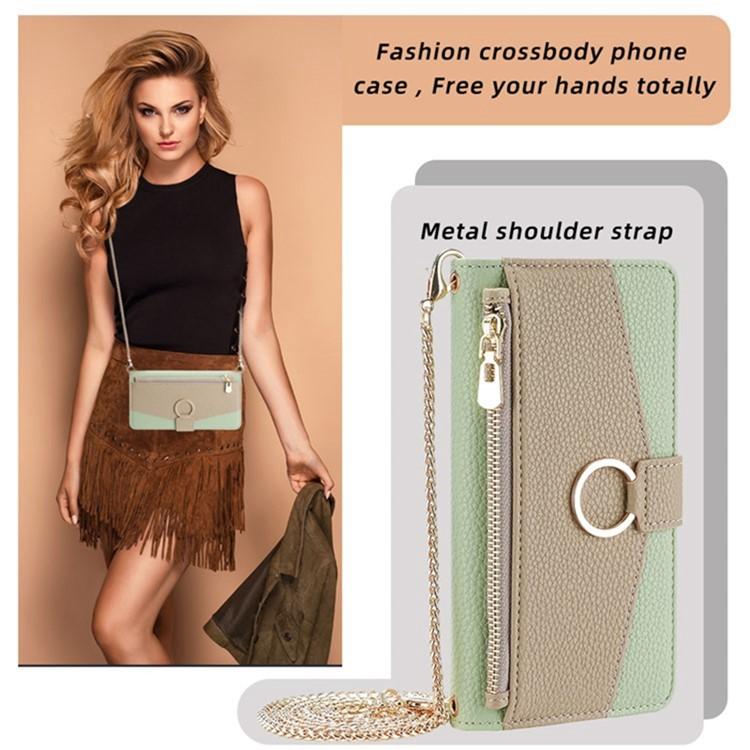Funda de cuero con textura de lichi cruzada para Samsung Galaxy Xcover 7 Pro 5G (verde)