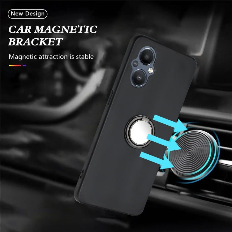 Funda TPU con Soporte de Anillo para OnePlus Nord N20 5G (Negra)