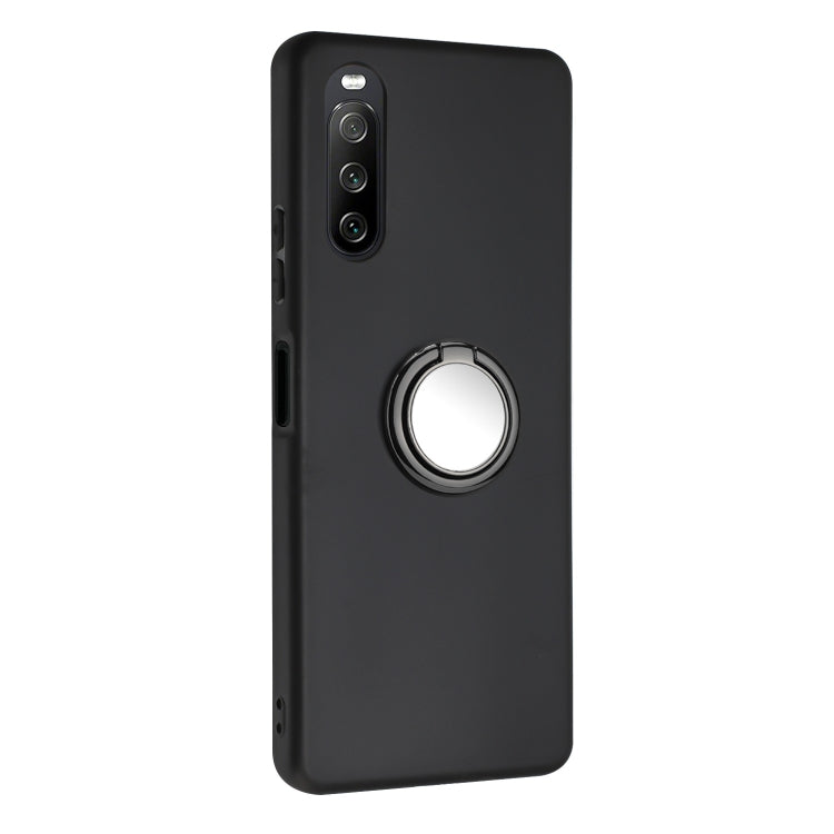 Funda TPU con Soporte de Anillo para Sony Xperia 5 IV (Negra)