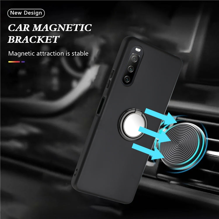 Funda TPU con Soporte de Anillo para Sony Xperia 5 IV (Negra)