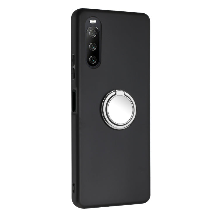 Funda TPU con Soporte de Anillo para Sony Xperia 10 Iv (Plateada)