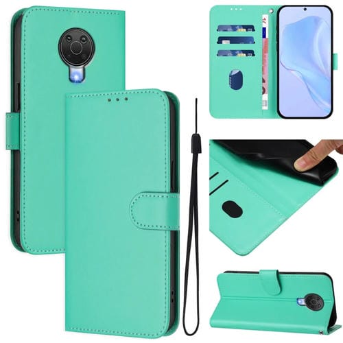 Funda de Piel Sintética con Cordón para Nokia 6.3/G20/G10 (Verde)
