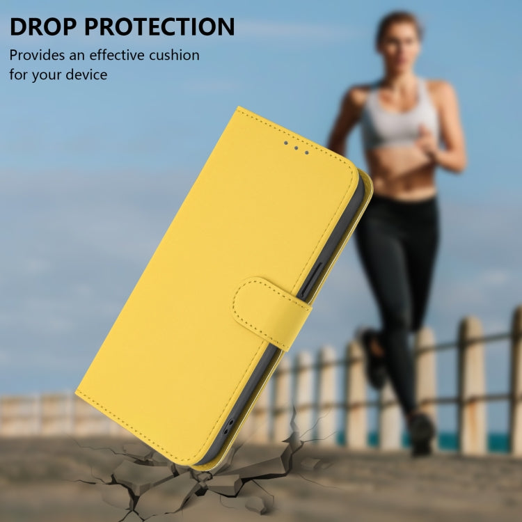 Funda de Cuero con Cordón para Teléfono TCL 30 4G 30 5G 30+ Tacto Piel (Amarillo Limón)
