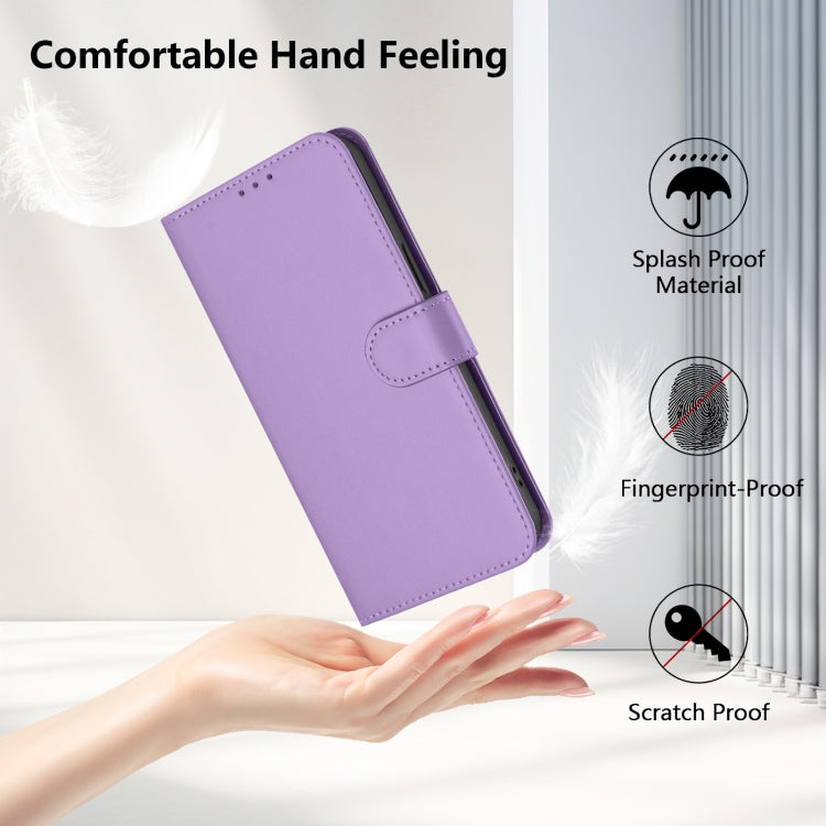 Funda de Piel Sintética con Cordón para Teléfono TCL 30Z T602Dl (Morado Lavanda)