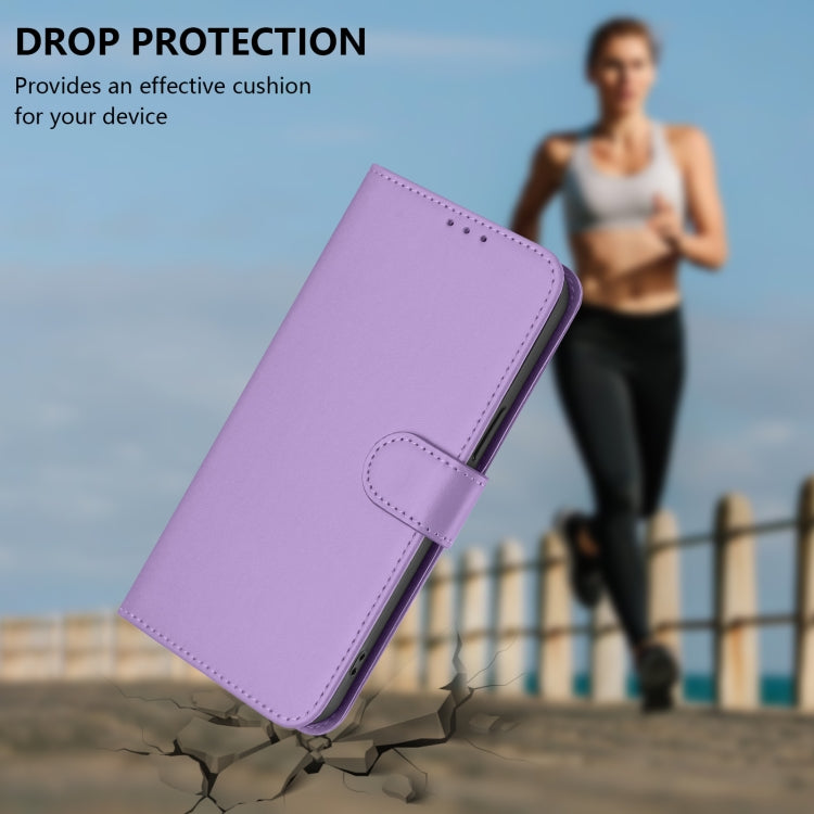 Funda de Piel Sintética con Cordón para Teléfono TCL 30Z T602Dl (Morado Lavanda)