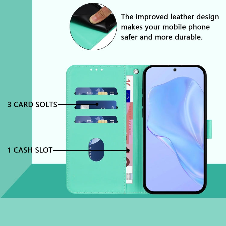 Funda de Piel Sintética con Cordón para Teléfono TCL 30Z T602Dl (Verde)