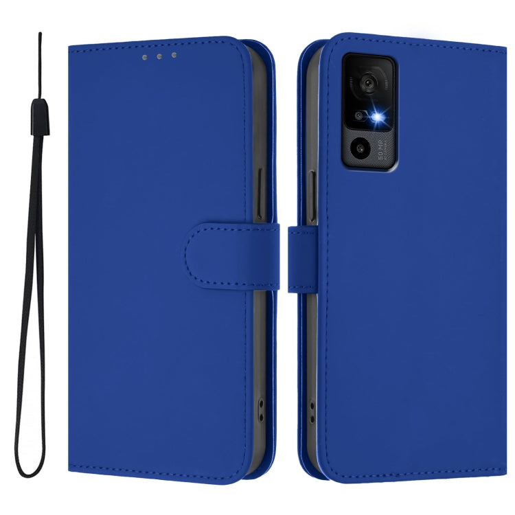 Funda piel sintética con cordón TCL 40 R 5G (Azul Oscuro)